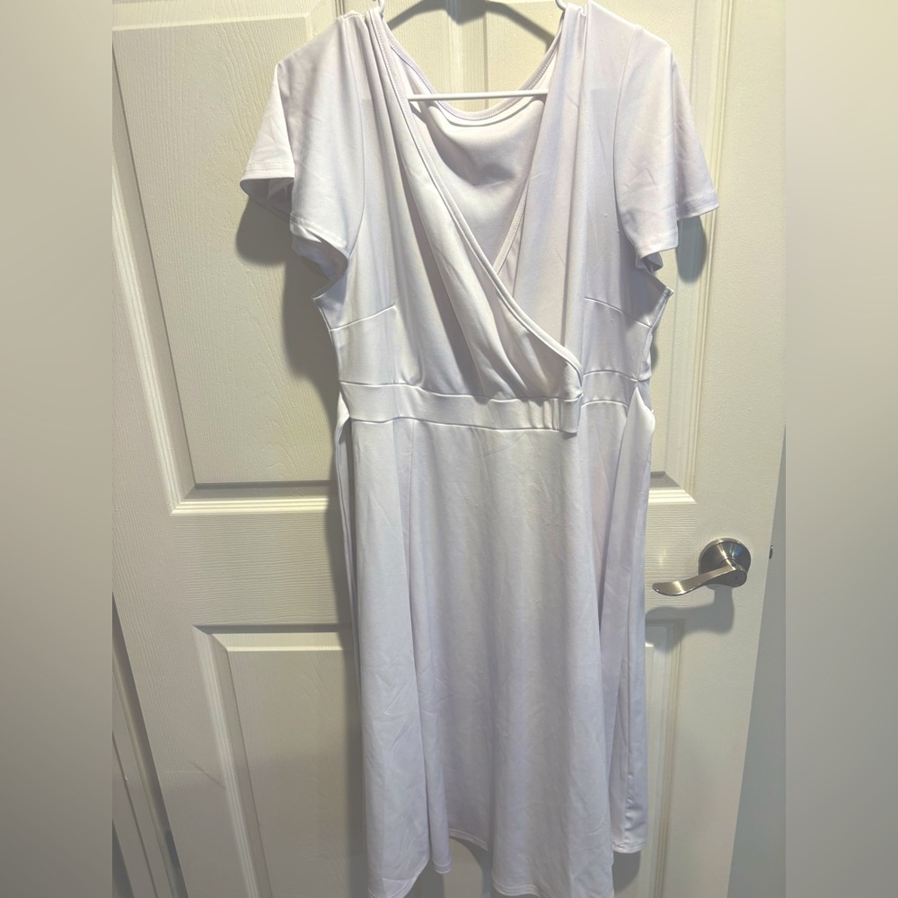 Elegant White Wrap Dress